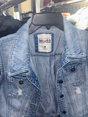 Mudd Light Blue Distressed Denim Jacket